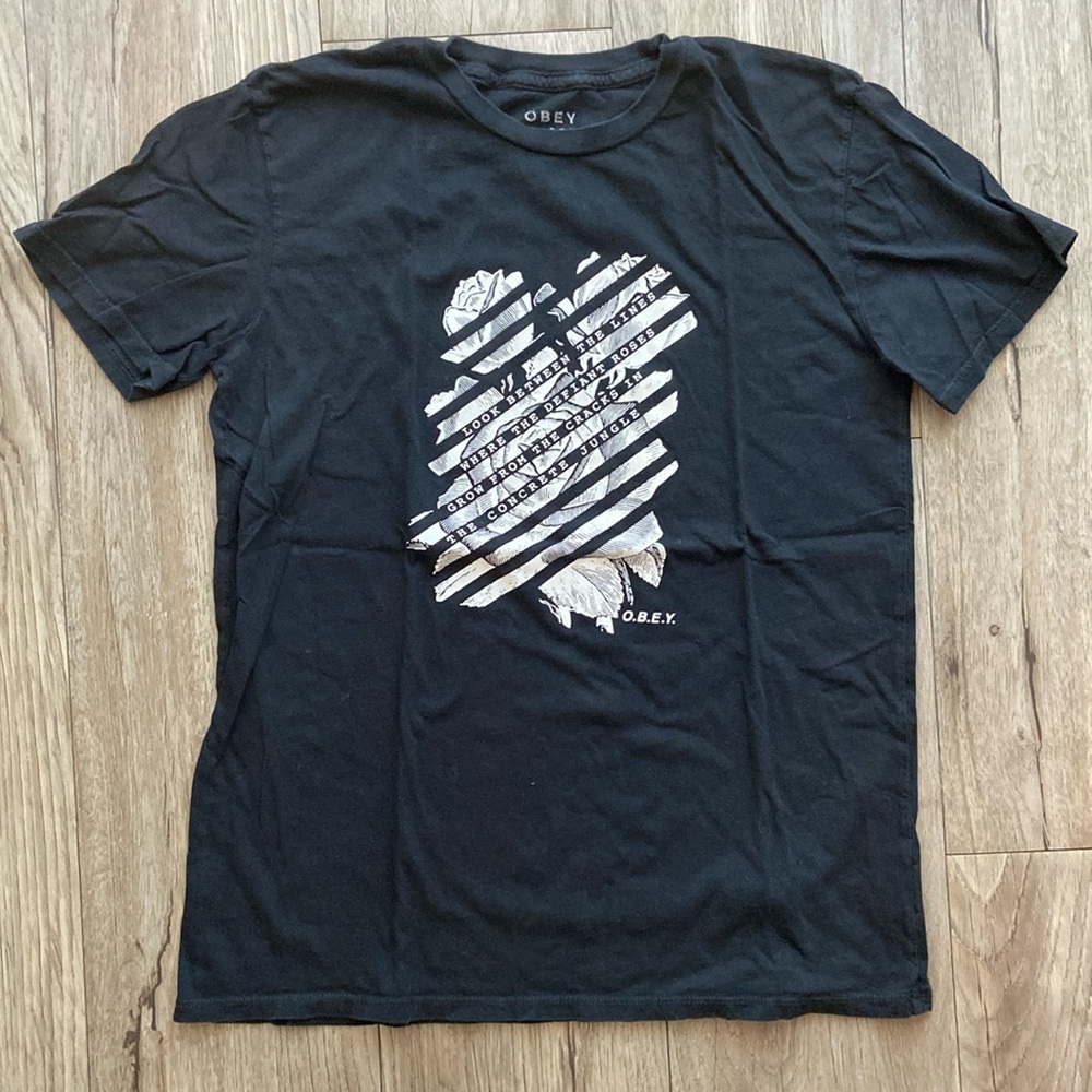 OBEY | Black Tee with Designs